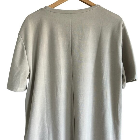 ZARA Oversized Taupe Short Sleeve Casual Midi Tunic Dress US L - Picture 5 of 8